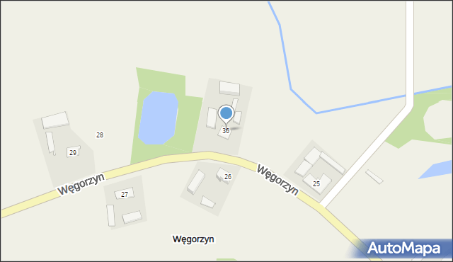 Węgorzyn, Węgorzyn, 36, mapa Węgorzyn