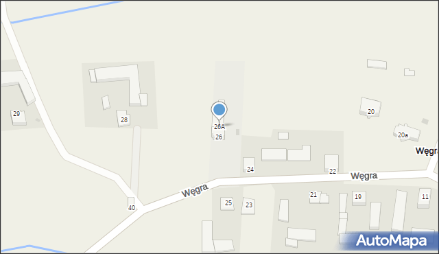 Węgra, Węgra, 26A, mapa Węgra