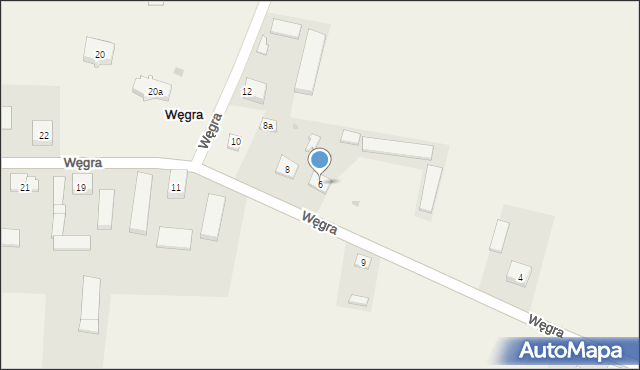 Węgra, Węgra, 6, mapa Węgra