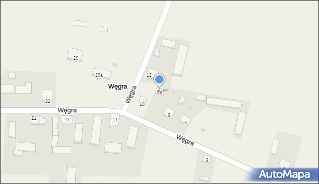 Węgra, Węgra, 8a, mapa Węgra