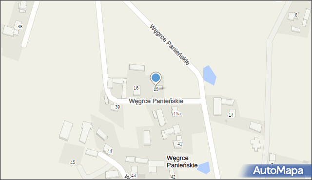 Węgrce Panieńskie, Węgrce Panieńskie, 15, mapa Węgrce Panieńskie