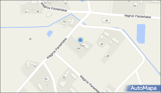 Węgrce Panieńskie, Węgrce Panieńskie, 84A, mapa Węgrce Panieńskie