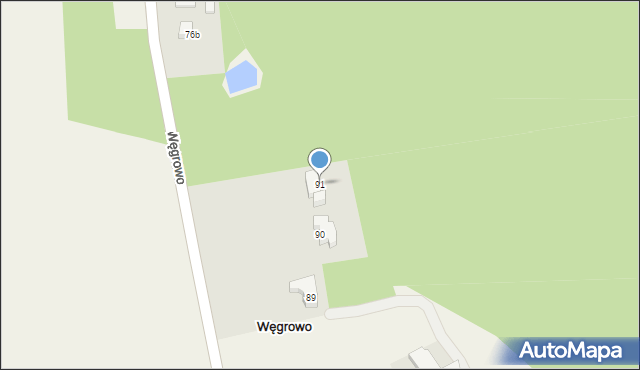 Węgrowo, Węgrowo, 91, mapa Węgrowo