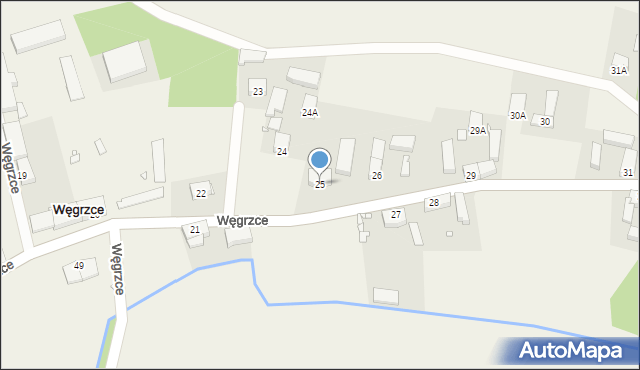 Węgrzce, Węgrzce, 25, mapa Węgrzce