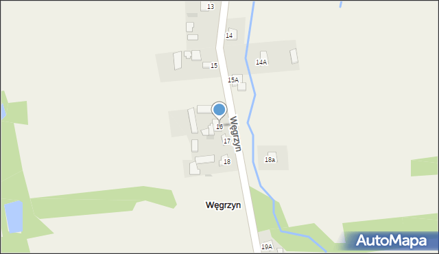 Węgrzyn, Węgrzyn, 16, mapa Węgrzyn