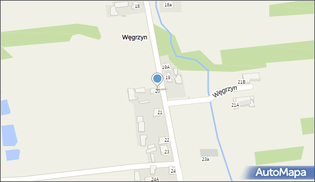 Węgrzyn, Węgrzyn, 20, mapa Węgrzyn