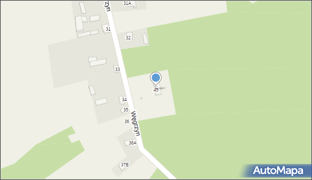 Węgrzyn, Węgrzyn, 45, mapa Węgrzyn