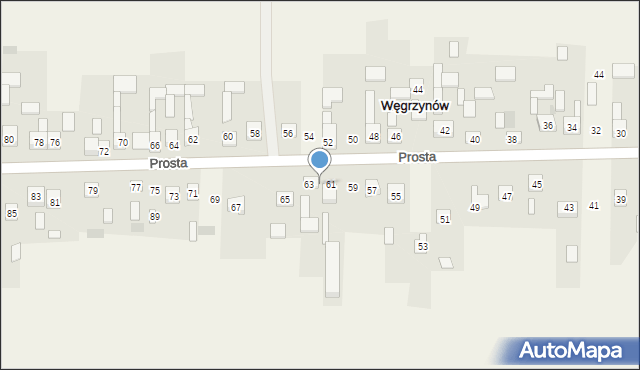 Węgrzynów, Węgrzynów, 75, mapa Węgrzynów