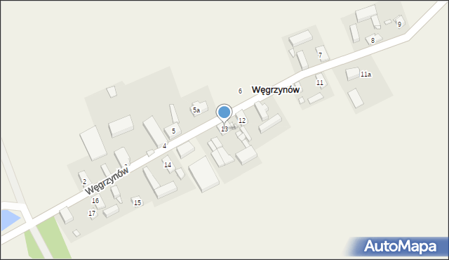 Węgrzynów, Węgrzynów, 13, mapa Węgrzynów