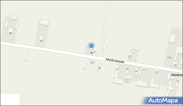 Węgrzynowice-Modrzewie, Węgrzynowice-Modrzewie, 58, mapa Węgrzynowice-Modrzewie