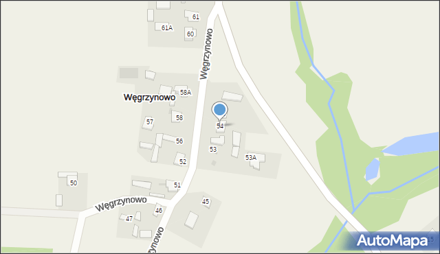 Węgrzynowo, Węgrzynowo, 54, mapa Węgrzynowo