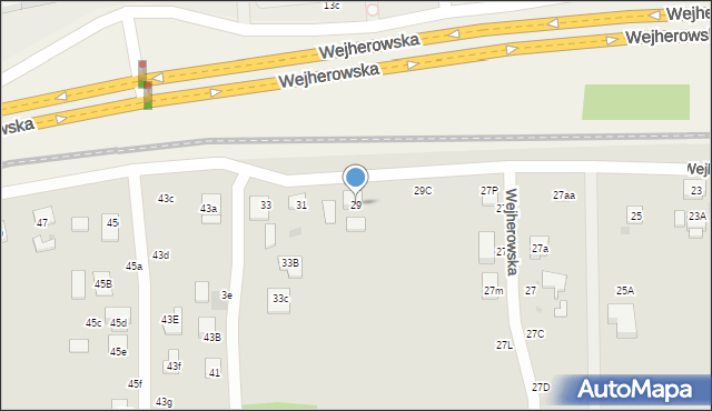 Wejherowo, Wejherowska, 29, mapa Wejherowo