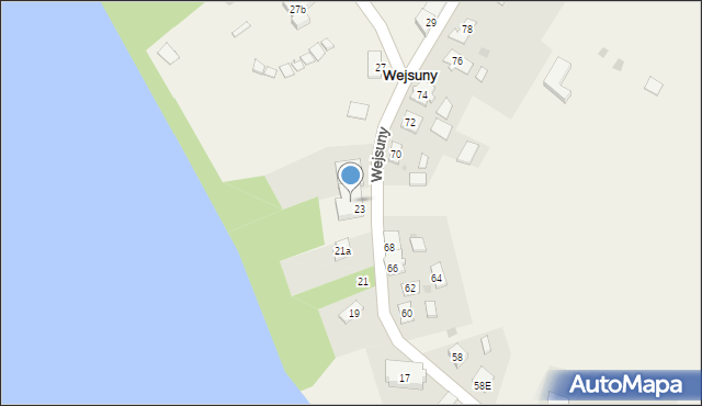 Wejsuny, Wejsuny, 23a, mapa Wejsuny