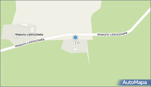 Wejsuny-Leśniczówka, Wejsuny-Leśniczówka, 2, mapa Wejsuny-Leśniczówka