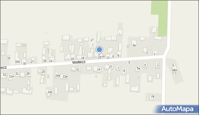 Wełecz, Wełecz, 13, mapa Wełecz