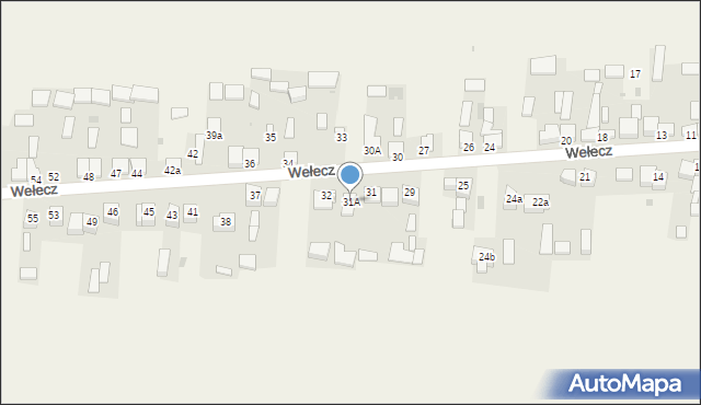 Wełecz, Wełecz, 31A, mapa Wełecz