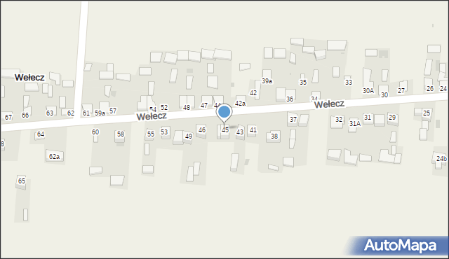 Wełecz, Wełecz, 45, mapa Wełecz