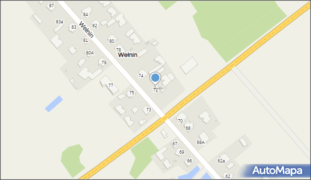 Wełnin, Wełnin, 72, mapa Wełnin