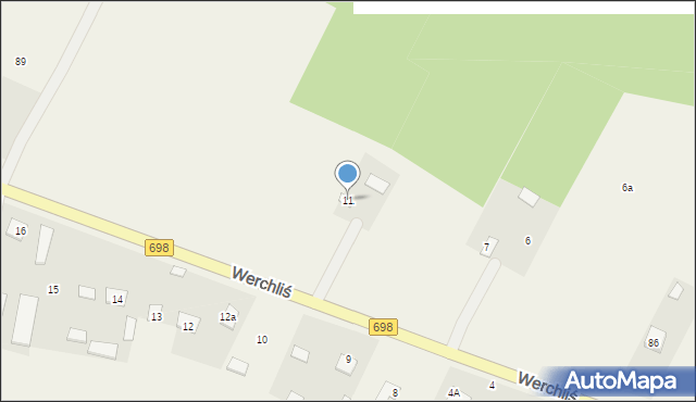 Werchliś, Werchliś, 11, mapa Werchliś