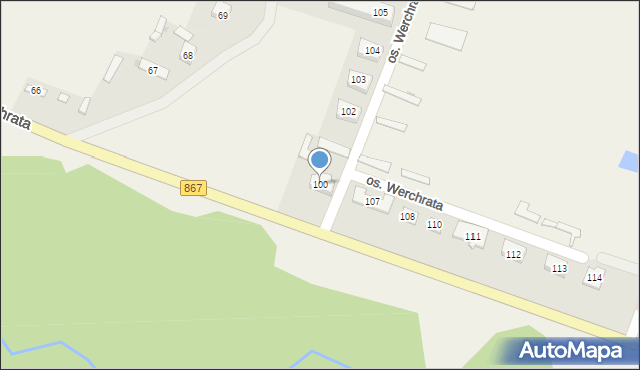 Werchrata, Werchrata, 100, mapa Werchrata