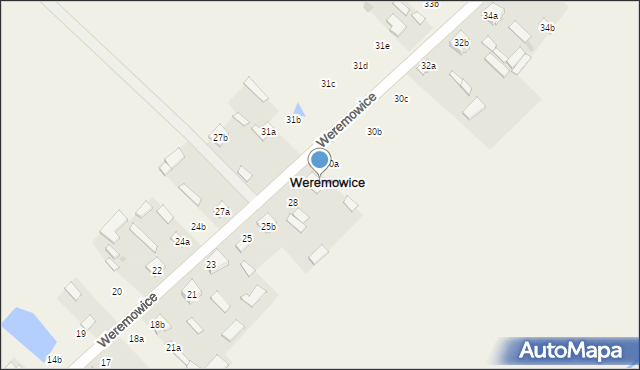 Weremowice, Weremowice, 29, mapa Weremowice