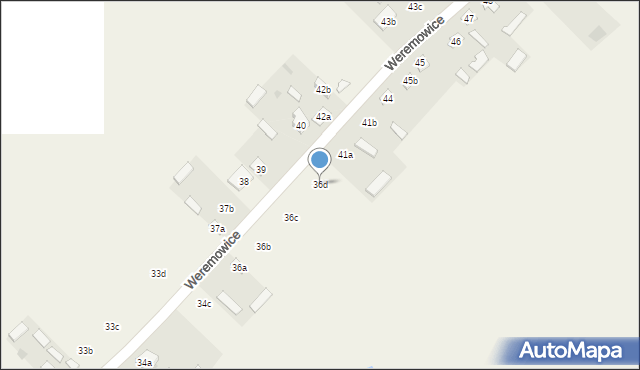 Weremowice, Weremowice, 36d, mapa Weremowice