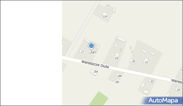 Wereszcze Duże, Wereszcze Duże, 17A, mapa Wereszcze Duże