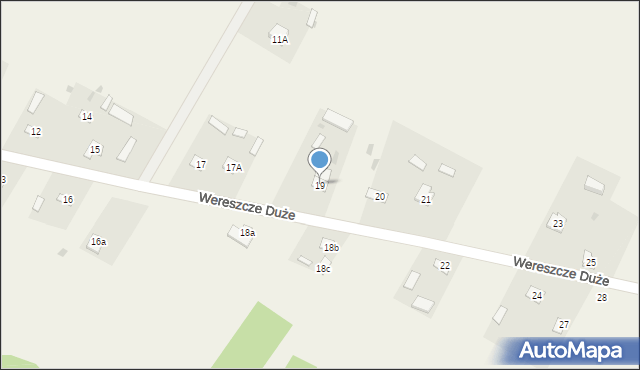 Wereszcze Duże, Wereszcze Duże, 19, mapa Wereszcze Duże