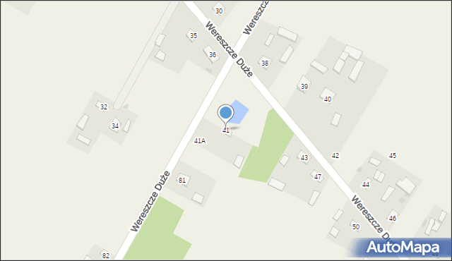 Wereszcze Duże, Wereszcze Duże, 41, mapa Wereszcze Duże