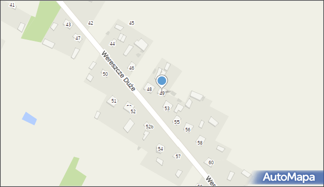 Wereszcze Duże, Wereszcze Duże, 49, mapa Wereszcze Duże