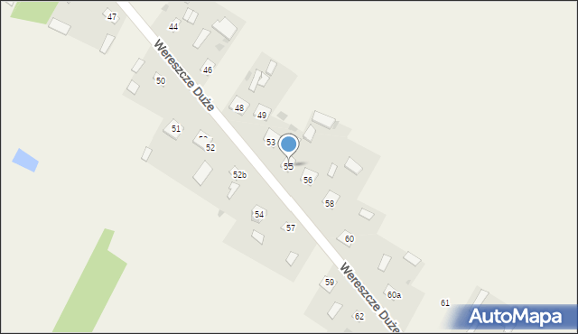 Wereszcze Duże, Wereszcze Duże, 55, mapa Wereszcze Duże