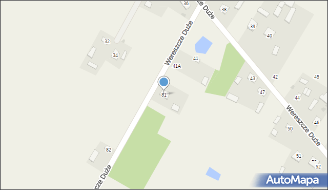 Wereszcze Duże, Wereszcze Duże, 81, mapa Wereszcze Duże