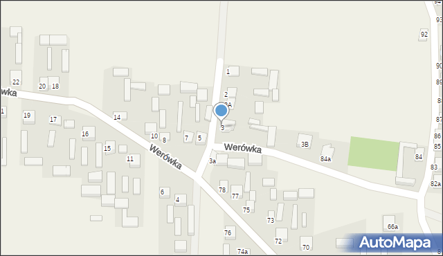 Werówka, Werówka, 3, mapa Werówka