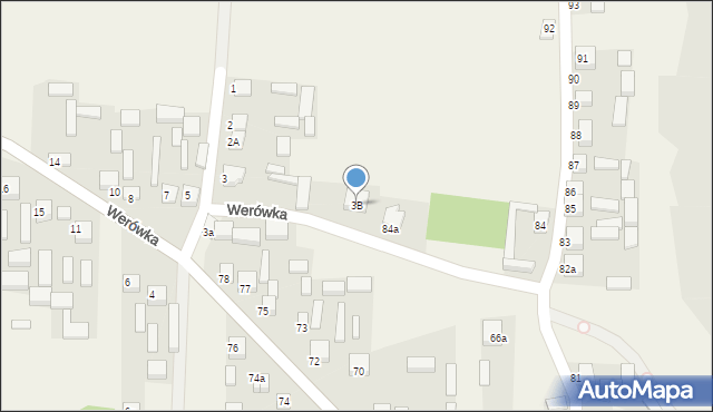Werówka, Werówka, 3B, mapa Werówka