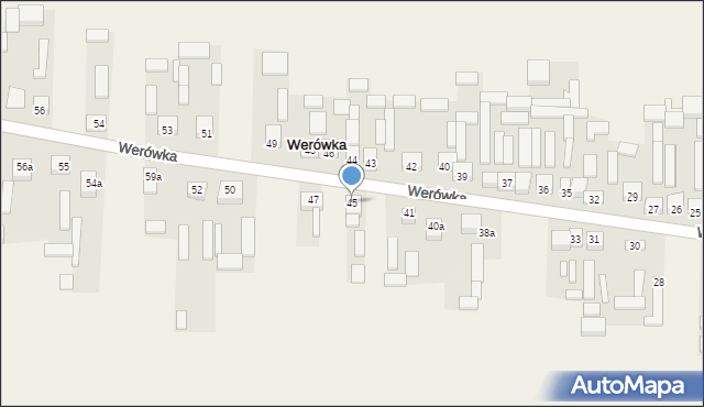 Werówka, Werówka, 45, mapa Werówka