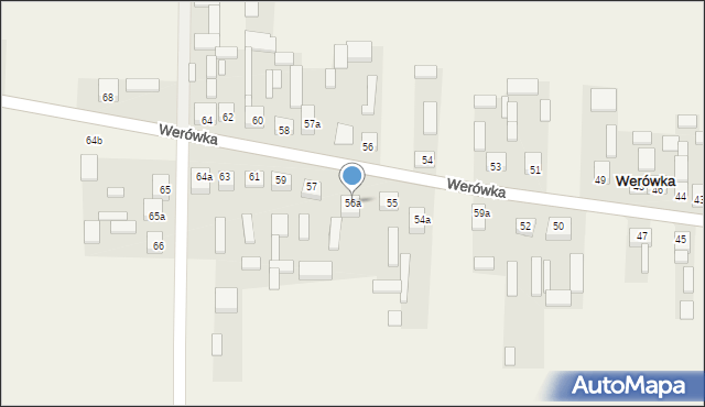 Werówka, Werówka, 56a, mapa Werówka