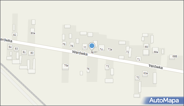 Werówka, Werówka, 75, mapa Werówka