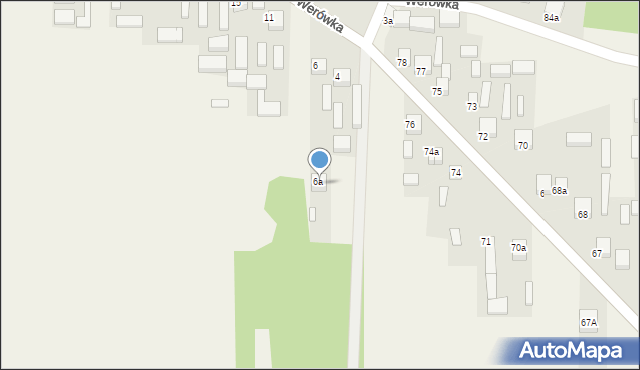 Werówka, Werówka, 9, mapa Werówka