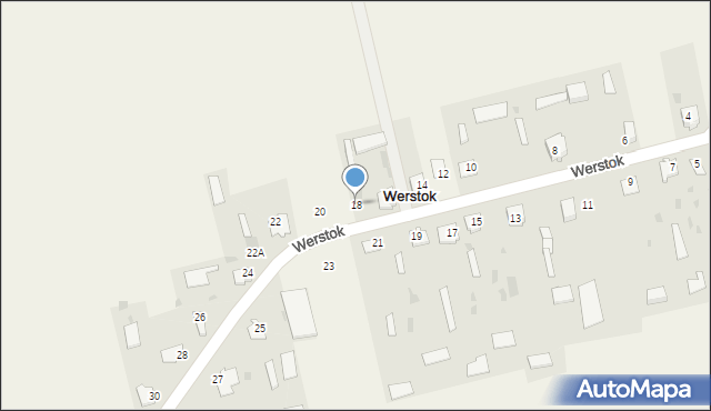 Werstok, Werstok, 18, mapa Werstok