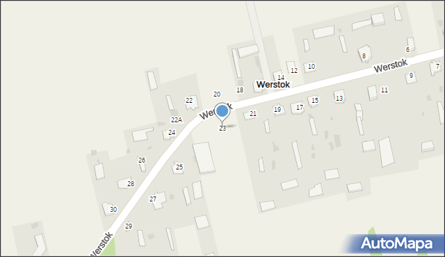 Werstok, Werstok, 23, mapa Werstok