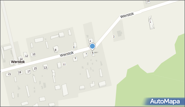 Werstok, Werstok, 5, mapa Werstok