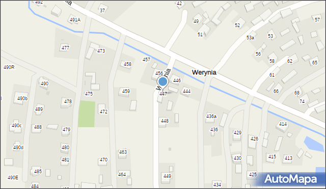 Werynia, Werynia, 447, mapa Werynia