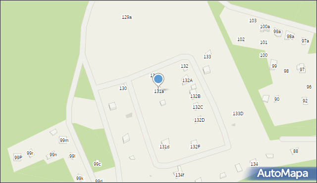 Węsiory, Węsiory, 131a, mapa Węsiory