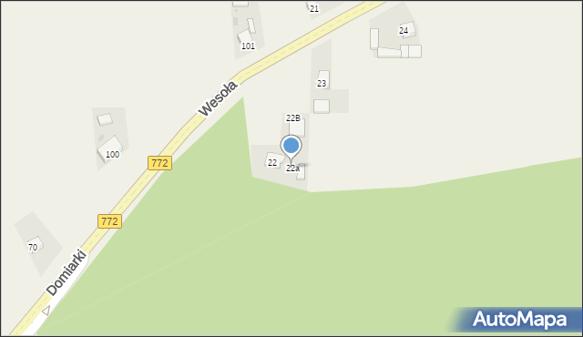 Wesoła, Wesoła, 22a, mapa Wesoła