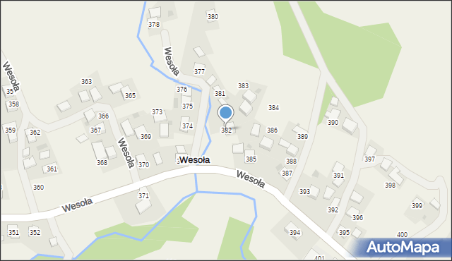 Wesoła, Wesoła, 382, mapa Wesoła