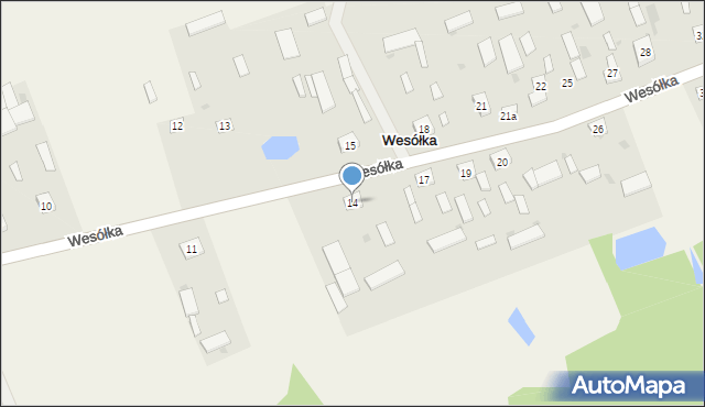 Wesółka, Wesółka, 14, mapa Wesółka