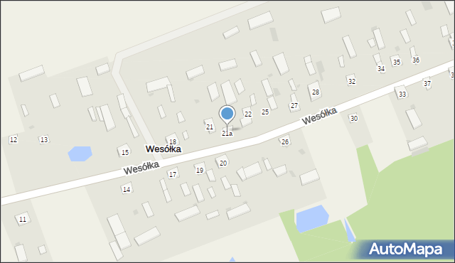 Wesółka, Wesółka, 21a, mapa Wesółka