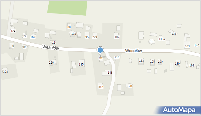 Wesołów, Wesołów, 10, mapa Wesołów