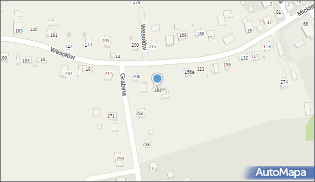 Wesołów, Wesołów, 181, mapa Wesołów
