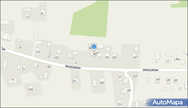 Wesołów, Wesołów, 192, mapa Wesołów